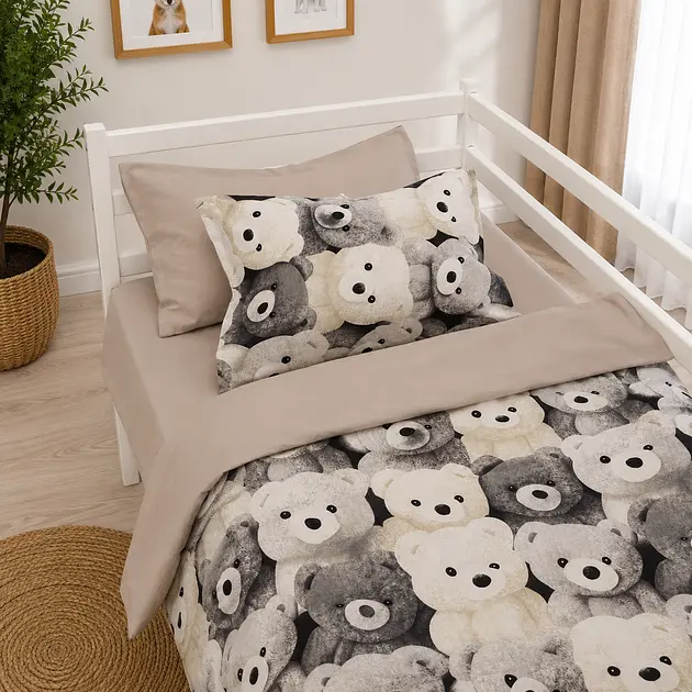 Комплект постільної білизни Ranforce Elite MirSon JUNIOR Teddy Cloud 143 x 210 см (2200013681885)