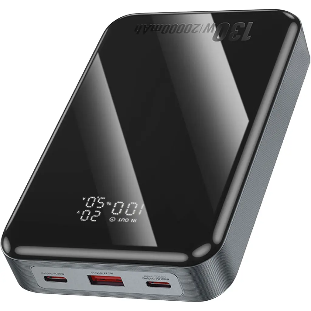 Зовнішній акумулятор Hoco Q30A 20000mAh 130W Metal Gray [123636] - фото 4