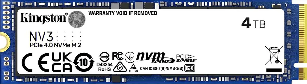 Накопичувач SSD NVME - твердотільний диск KINGSTON NV3 4TB (SNV3S/4000G) - фото 2