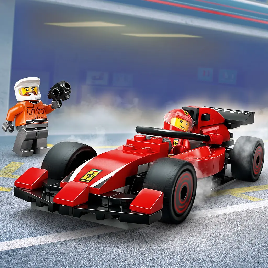 Конструктор LEGO City Піт-стоп і піт-екіпаж F1 з болідом Ferrari 322 деталі (60443) - фото 8