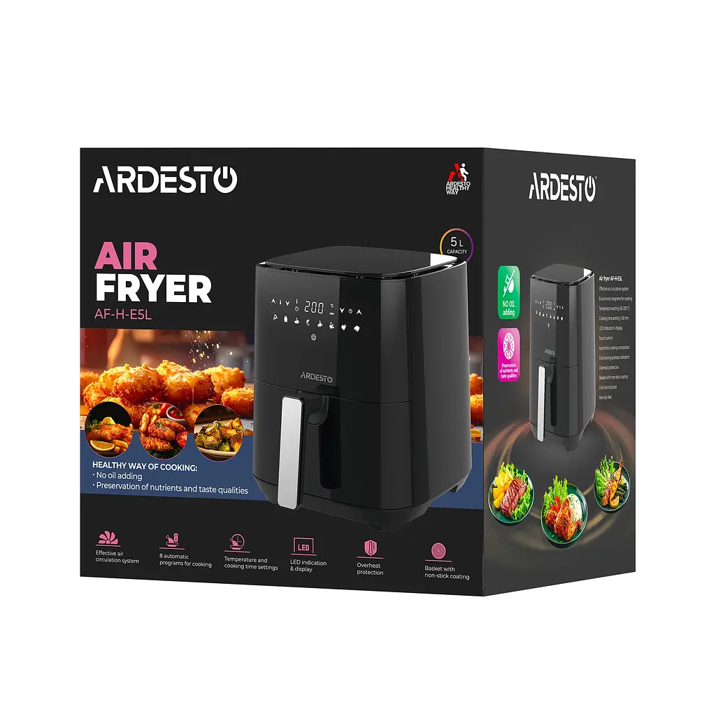 Мультипіч Ardesto чорна 1450 Вт (AF-H-E5L) - фото 9