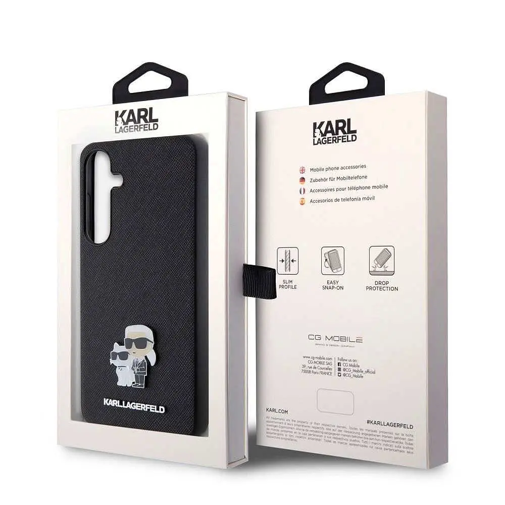 Чехол Karl Lagerfeld PU Saffiano Metal Karl and Choupette для Samsung Galaxy S24+ Black (57983119542) - фото 7