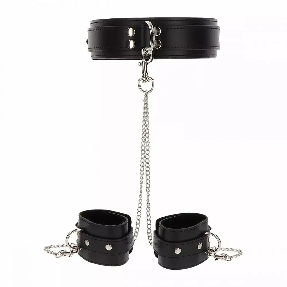 Нашийник з наручниками на ланцюжках Taboom - Heavy Collar and Wrist Cuffs