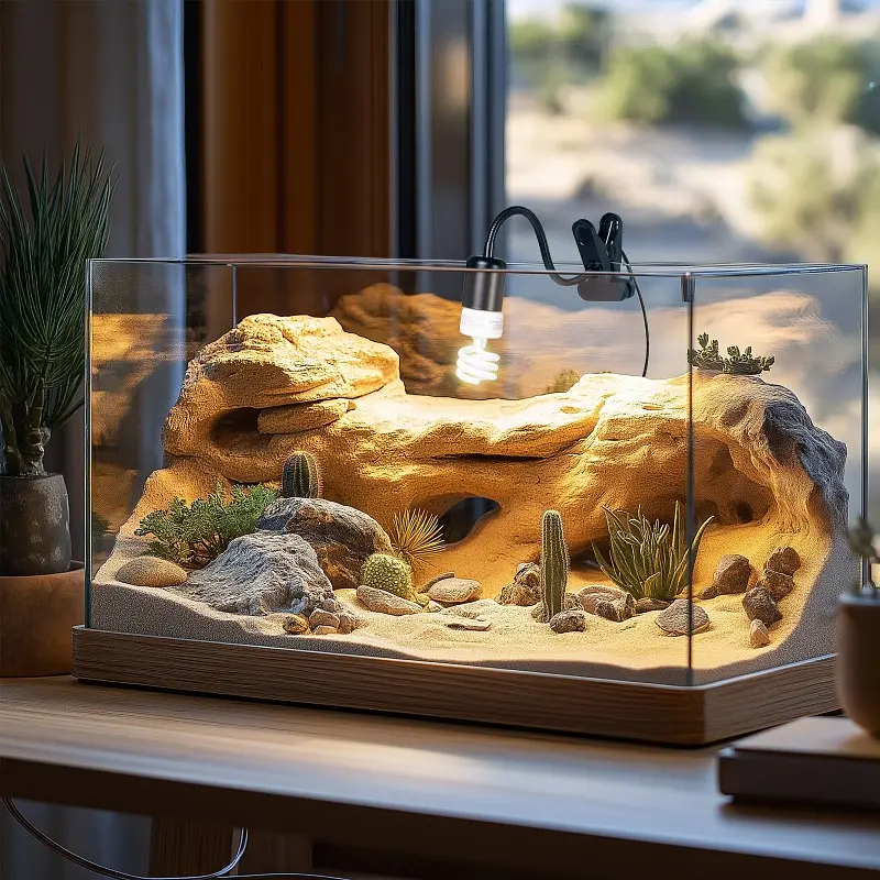 Світильник довгий з затискної ручкою і таймером Terrario Long ReptiSun Time Control 200W - фото 3