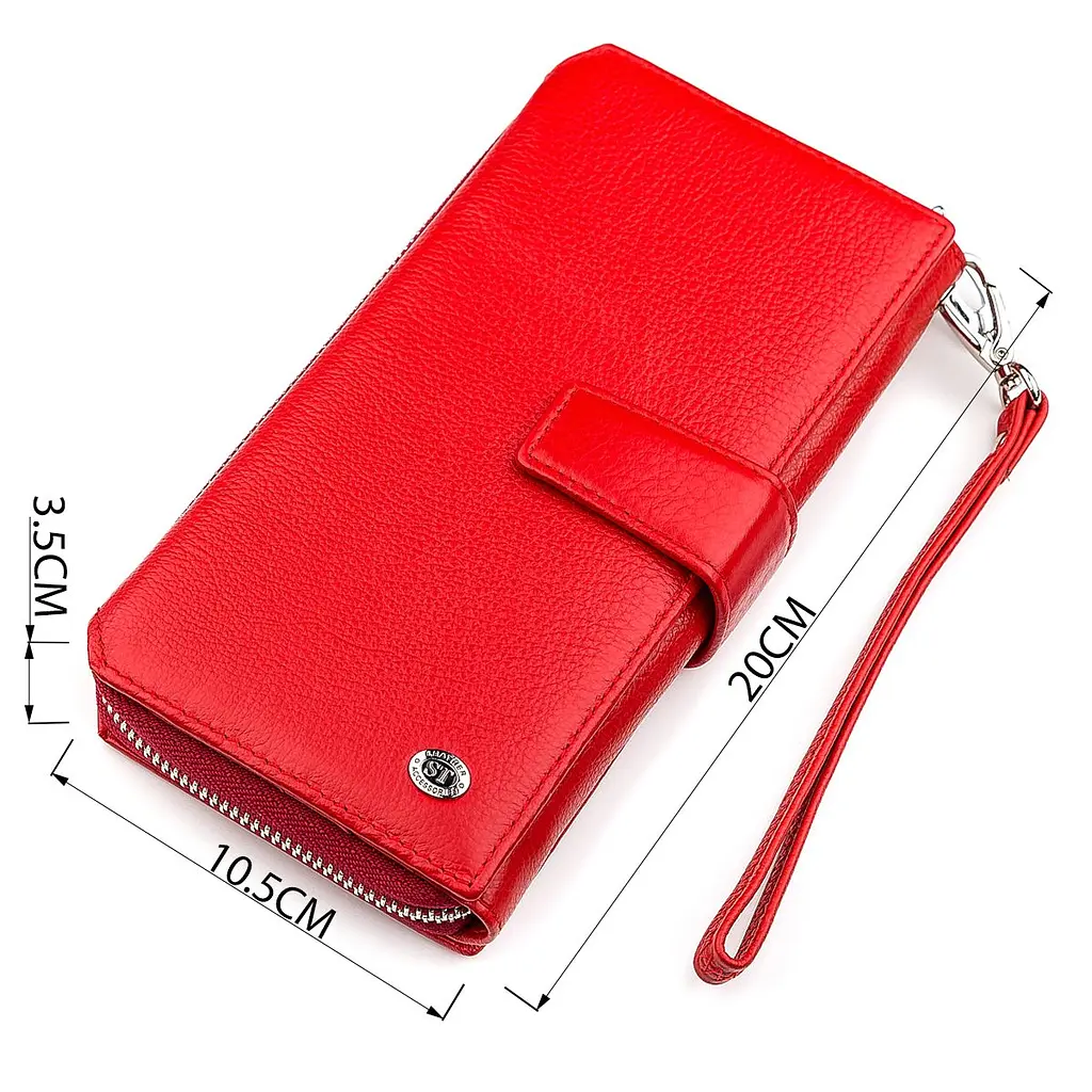 Гаманець жіночий ST Leather 18456 (ST228) дуже красивий червоний - фото 3