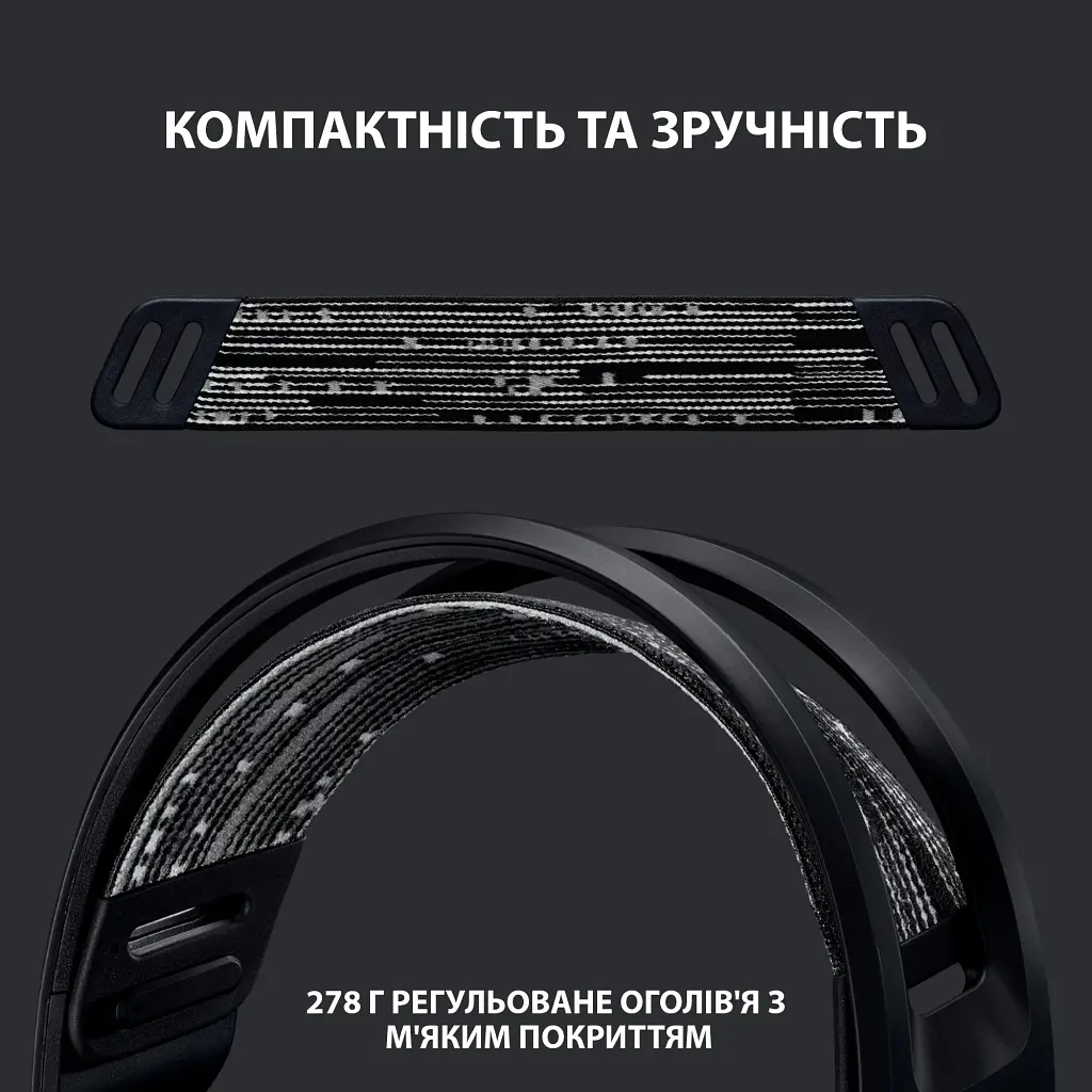 Навушники Logitech G733 Lightspeed Wireless RGB Gaming Headset Black (981-000864) - фото 2