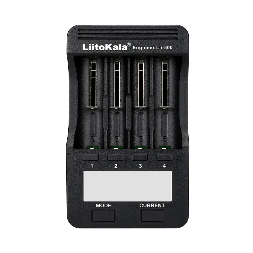 Зарядний пристрій для акумуляторів Liitokala 4 Slots, LCD дисплей, Li-ion/Ni-MH/Ni-Cd/AA/ААA/AAAA/С (Lii-500)