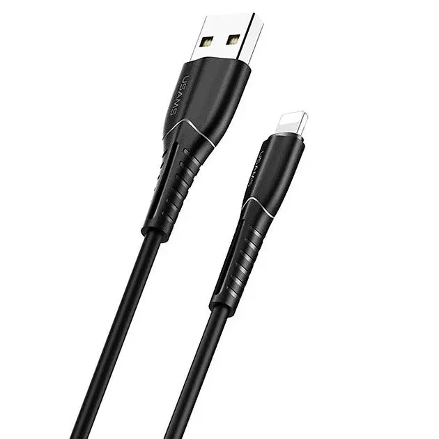 Кабель Usams US-SJ364 USB - Lightning (M/M), 1 м, Чорний (SJ364USB01)