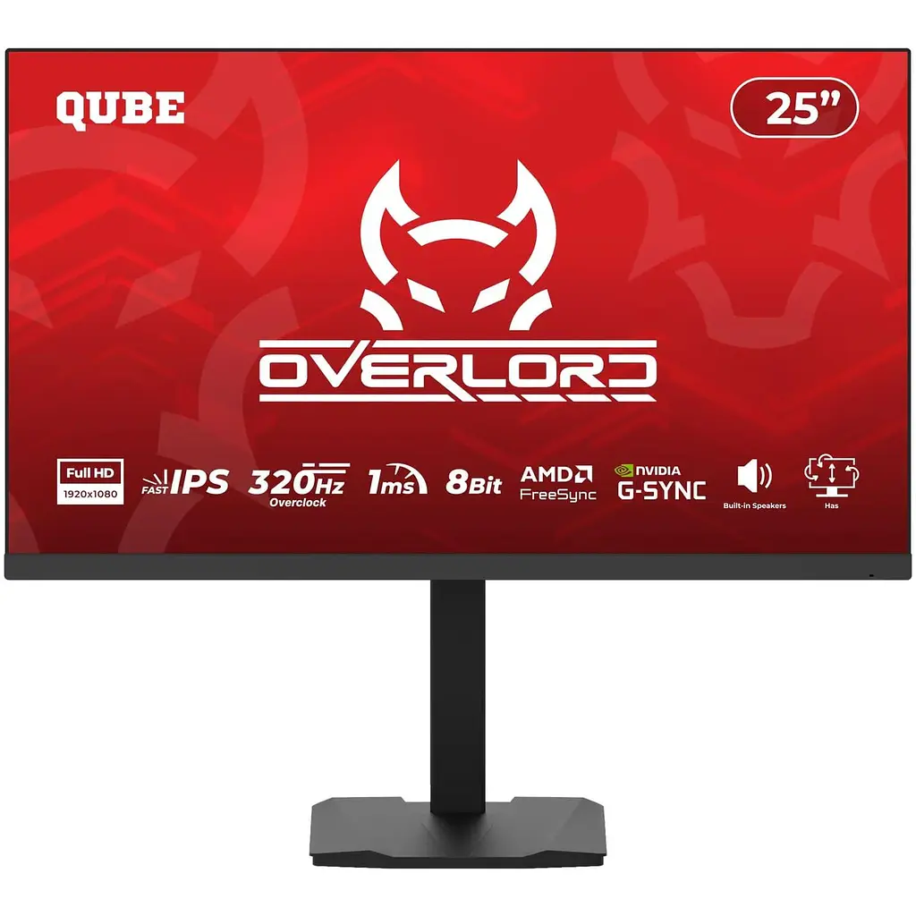 Монітор 25" QUBE Overlord G25F300HS (G25F300HS) 1920x1080 (FullHD) IPS 300/320 Hz U1