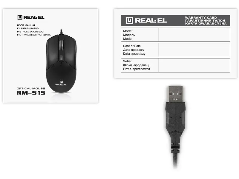 Миша REAL-EL RM-515 Black (EL123200059) - фото 9