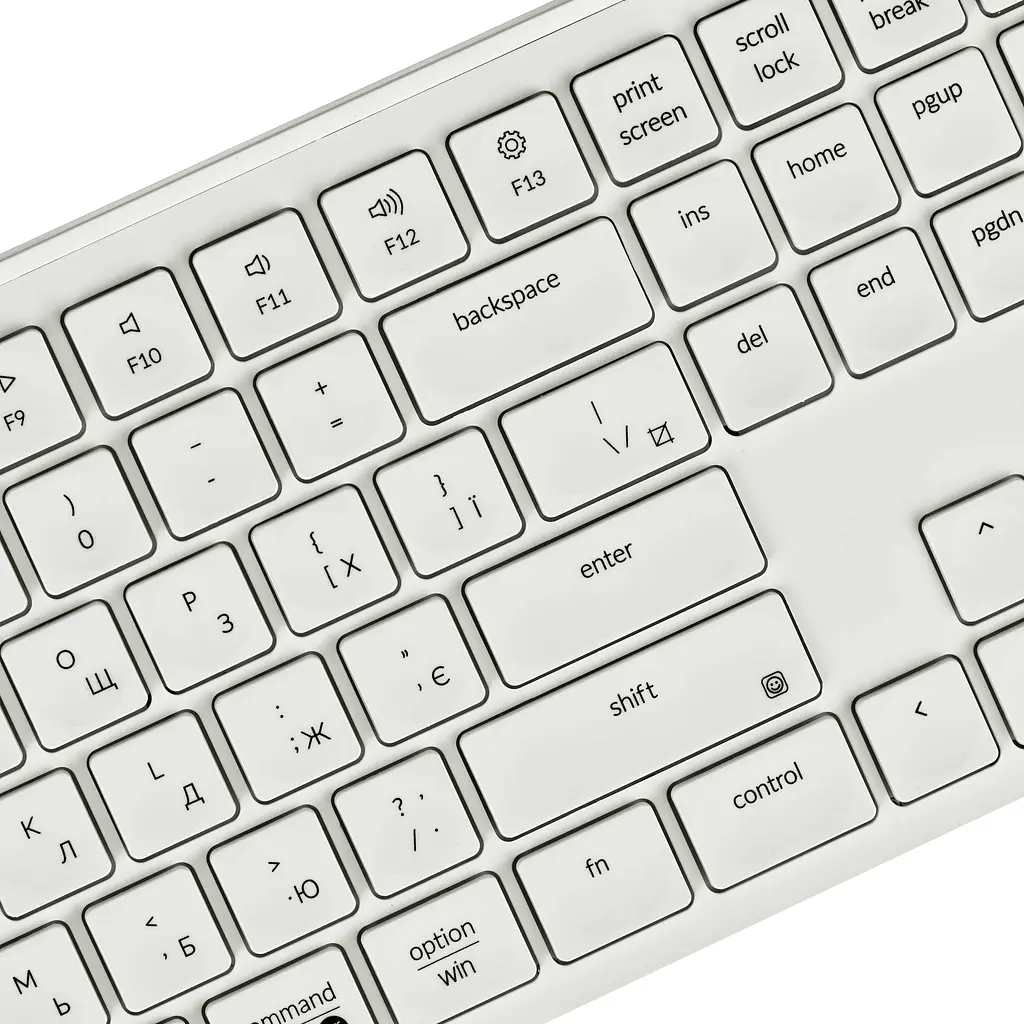 Keychron Клавіатура мембрана B6 Pro, USB/WL/BT, ivory white - фото 5
