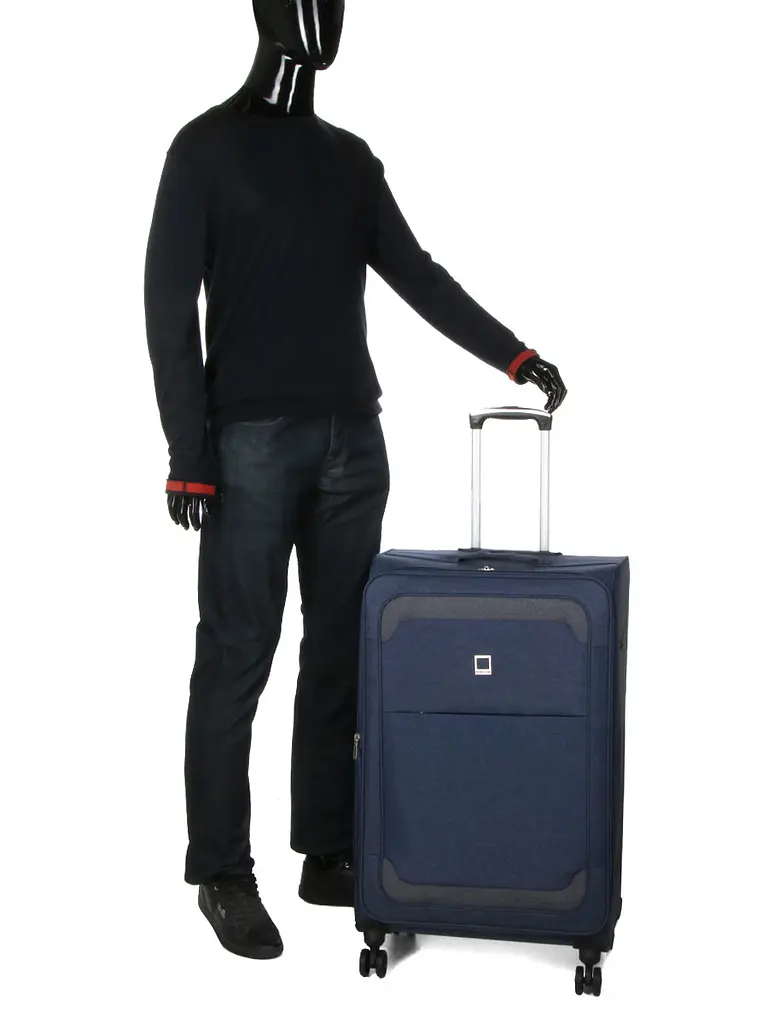 Валіза Гігант (XL) тканинний Airtex Worldline Tirana 608 на 4 колесах 75x46x28см 100л Синій - фото 10