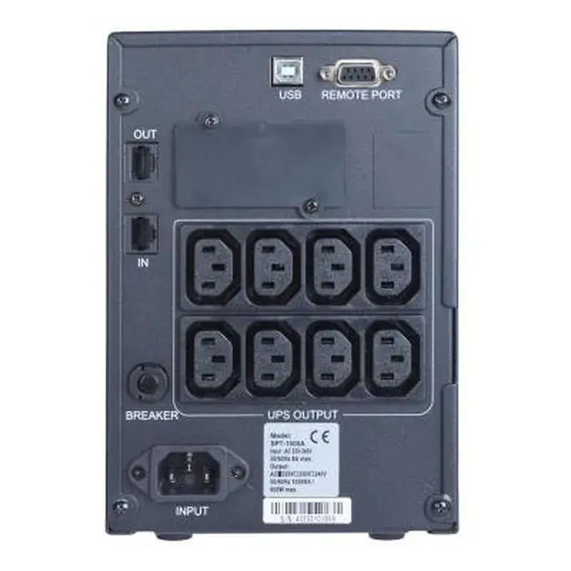 Пристрій безперебійного живлення Powercom SPT-1000-II LCD (SPT.1000.II.LCD) - фото 3