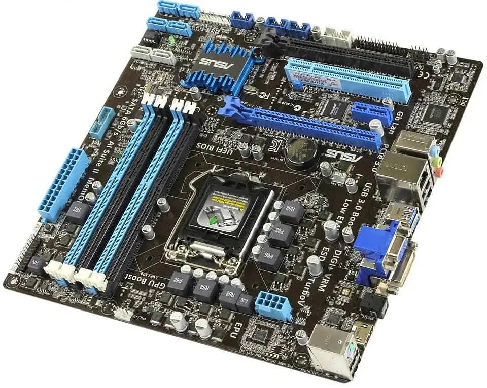 Материнская плата ASUS P8H77-M (P8H77-M) (s1155, Intel H77, Micro-ATX) Б/у - фото 2