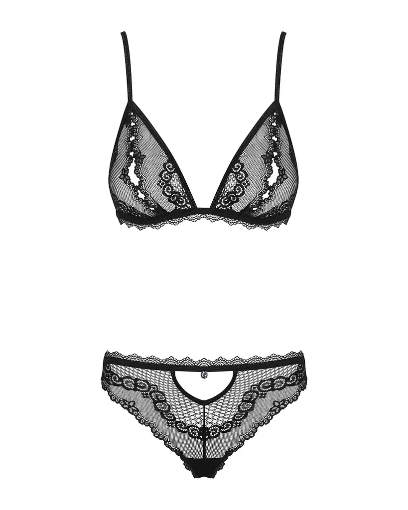 Комплект білизни Obsessive Millagro Set Black L/XL - фото 4
