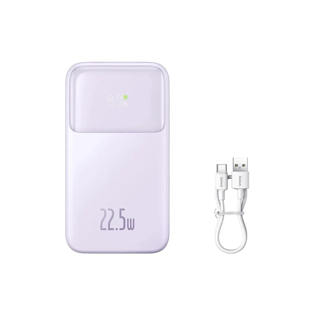 Батарея універсальна Baseus Comet 20000mAh 22.5W PD QC Purple (PPMD020105) - фото 7