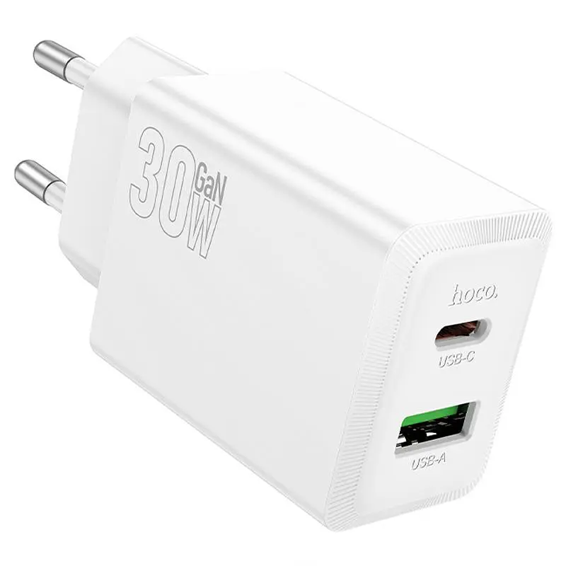 СЗУ Hoco N71 Nuevo PD30W+QC3.0 (1USB-A/1C) White - фото 3