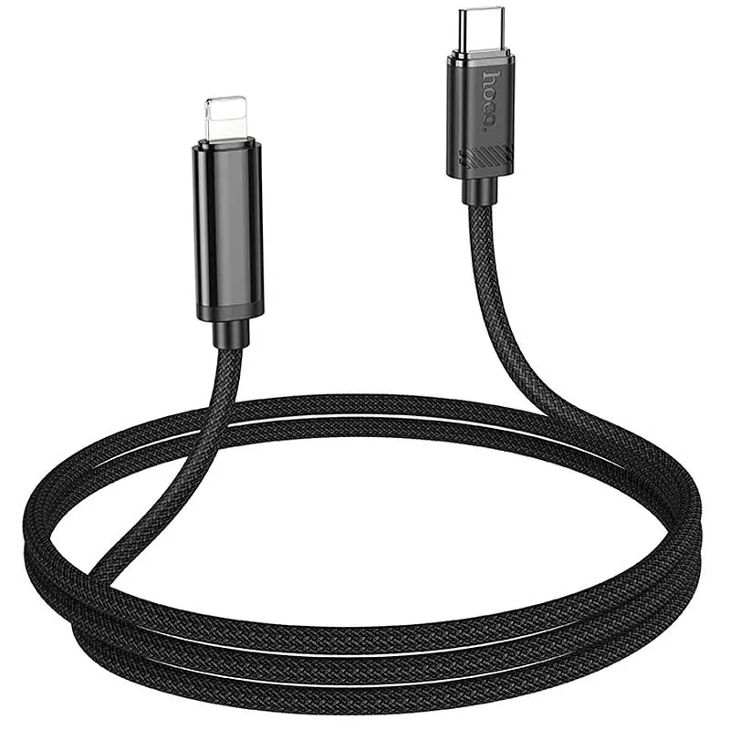 Дата кабель Hoco U127 Power Type-C to Lightning (1.2m) Black - фото 3