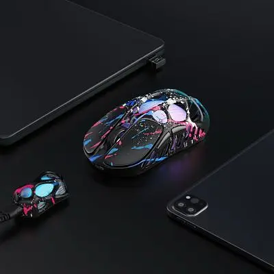 Мишка GravaStar Mercury X Pro 8K RGB Wireless/Bluetooth/USB Neon Graffiti (GS_X_PRO_CG_BLK) - фото 6