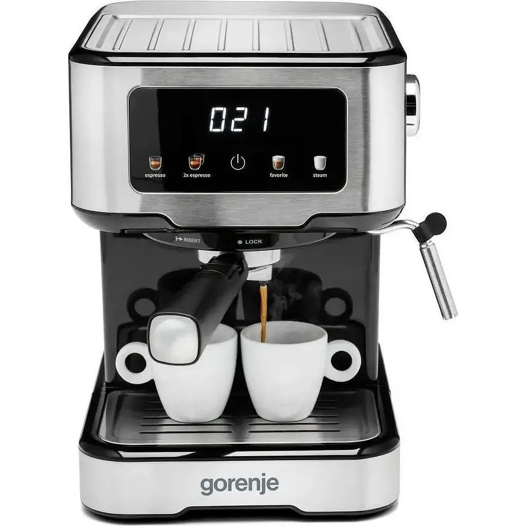 Gorenje Кавоварка рожкова 1.5л мелена ручний капучинатор - фото 7