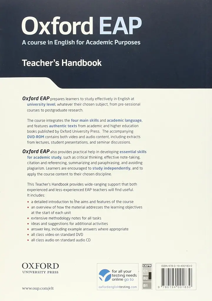 Oxford EAP B2. Teacher's Book, DVD and Audio CD Pack - Сем Маккартер - фото 2