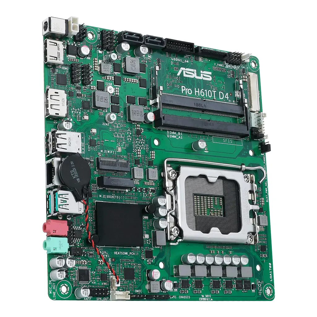Материнская плата PRO H610T-CSM s1700 H610 2xDDR5 M.2 HDMI DP LVDS Thin mITX Asus teh0018980 - фото 5