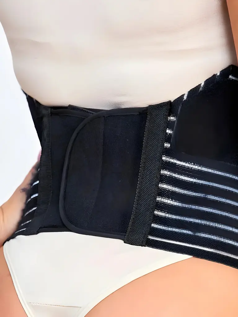 Бандаж для беременных для поддержки живота и спины с подтяжками XL, черный (5191169471) - фото 6