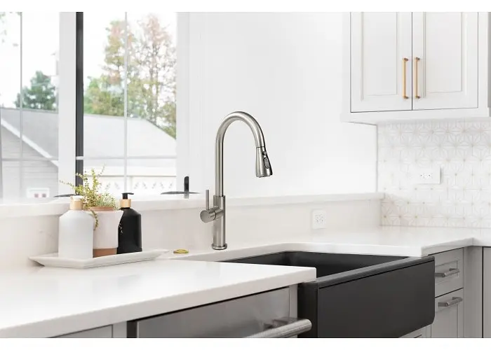 Смеситель для кухни с вытяжным изливом Rea Nest nickel (REA-B6601) никель матовый - фото 6