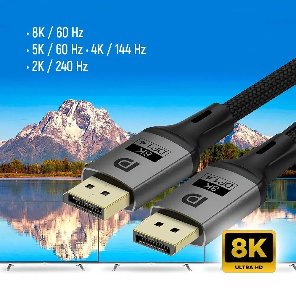 Кабель ColorWay DisplayPort-DisplayPort V1.4 8K 1.5м, Black (CW-CBDP093-BK) - фото 7