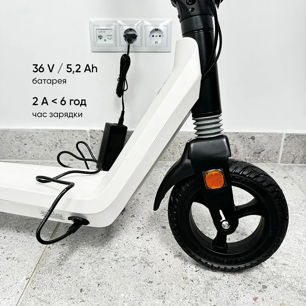 Електросамокат OKAI Zippy ES50С Black 8" 250W/500W, 5.2Ah, 20 km, 25 km/h, 10°, 13.5 kg (ES50C-B) - фото 8