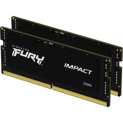 Модуль памяти для ноутбука SoDIMM DDR5 32GB (2x16GB) 5600 MHz Impact Black Kingston Fury (ex.HyperX) (KF556S40IBK2-32) - фото 2
