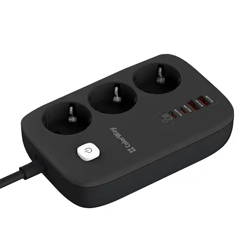 Мережевий фільтр GaN3 Pro, 3 розетки, 2 м, Black ColorWay teh0028200 - фото 6