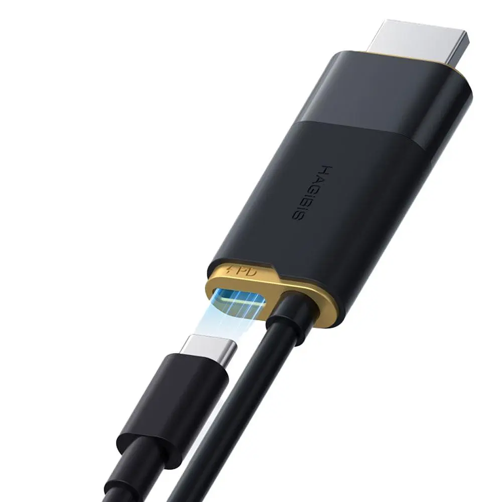 Кабель (перехідник) Xiaomi HAGIBIS USB-C на HDMI 2.1 8K@60Hz / Type-C 100W PD / 2m (SWC10) - фото 2