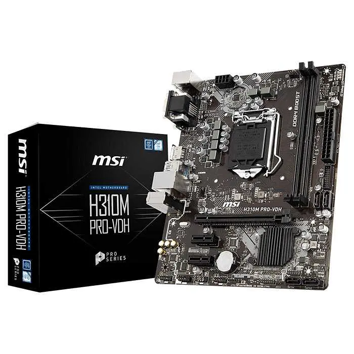 Материнська плата MSI H310M Pro-VDH (H310M Pro-VDH) (Socket 1151 v2, Intel H310, Micro-ATX) Б/в - фото 4