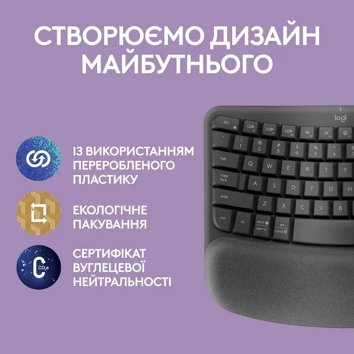 Бездротова клавіатура Logitech Wave Keys Black - фото 13