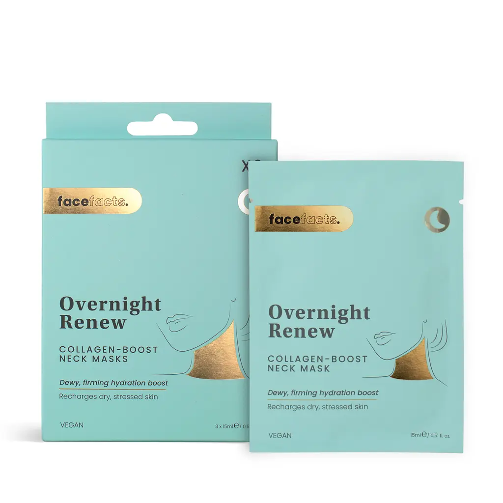 Колагенова маска для шиї Overnight renew Face Facts 3х15 мл