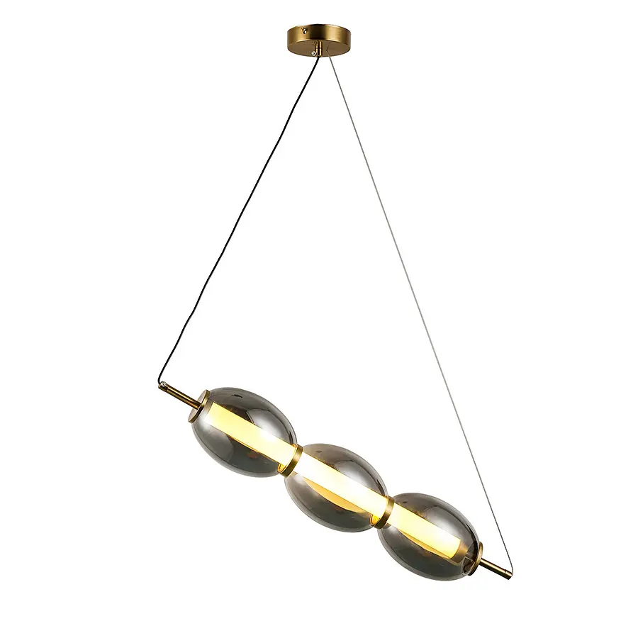 Подвесной светильник LED Levistella 800P3171 (110x450) SM, 9W, бронза, Черный хром, для гостиной - фото 2