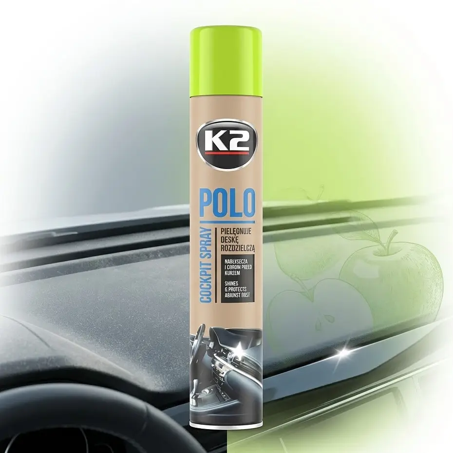 Поліроль торпеди спрей K2 Polo Green Apple (Зелене яблуко) 750 мл (K20140)