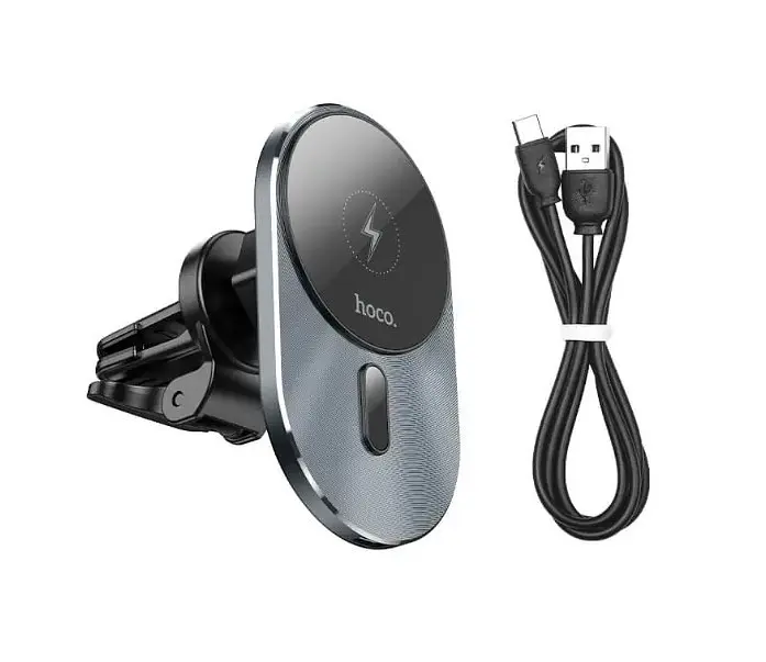 Автомобільний магнітний тримач Hoco CA91 з бездротовою зарядкою MagSafe 5W-15W - фото 6
