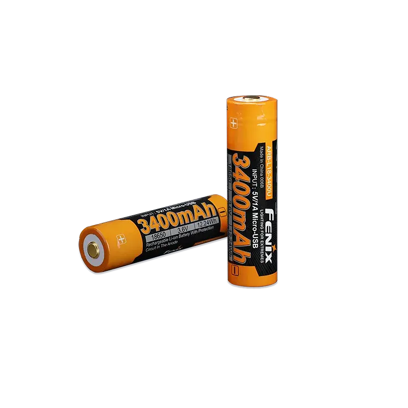 Акумулятор 18650 Fenix (3400 mAh) micro usb зарядка - фото 3
