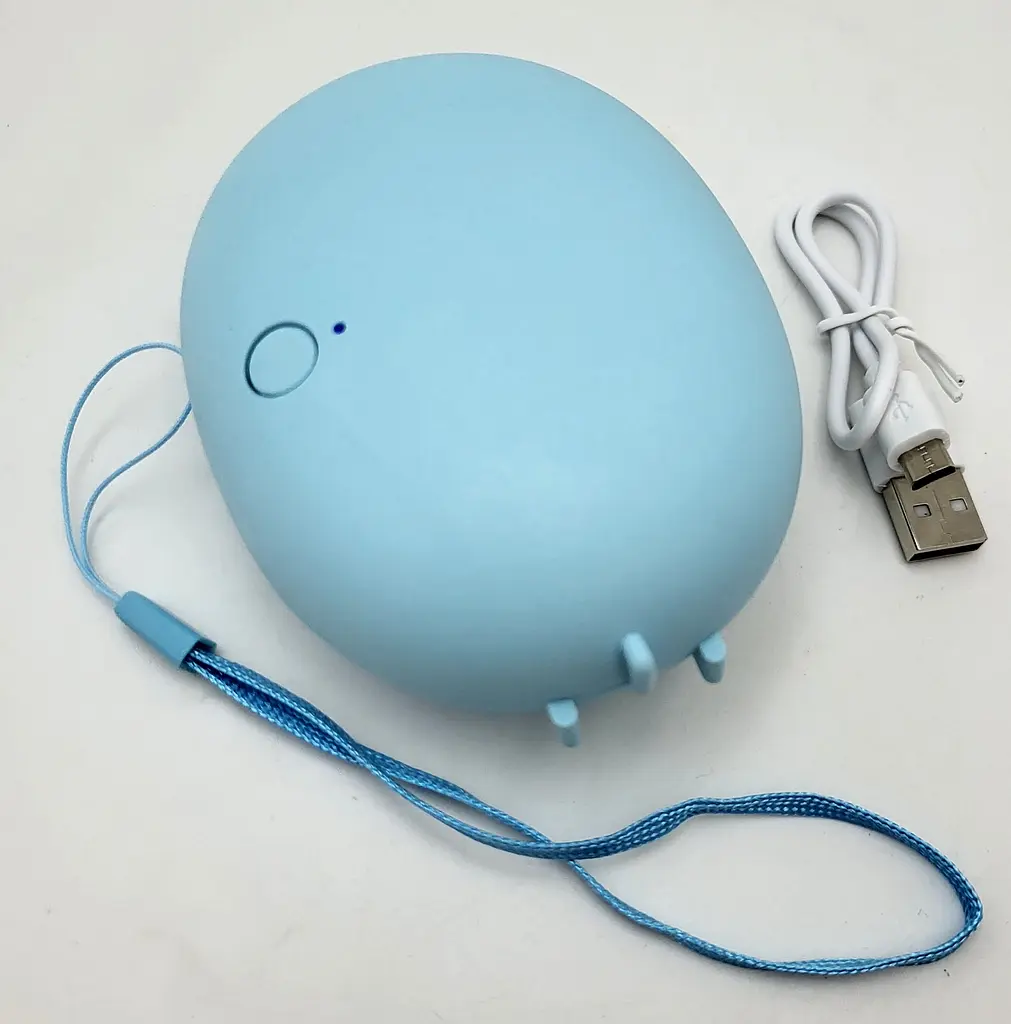 Кишенькова акумуляторна грілка обігрівач для рук нагрівач з USB зарядкою UKC AA21-1 блакитний - фото 3