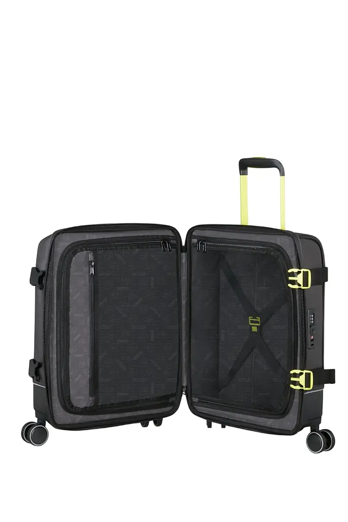 Чемодан 55 См American Tourister URBAN TRACK BLACK/LIME 55x40x23 MD1*19209 - фото 2