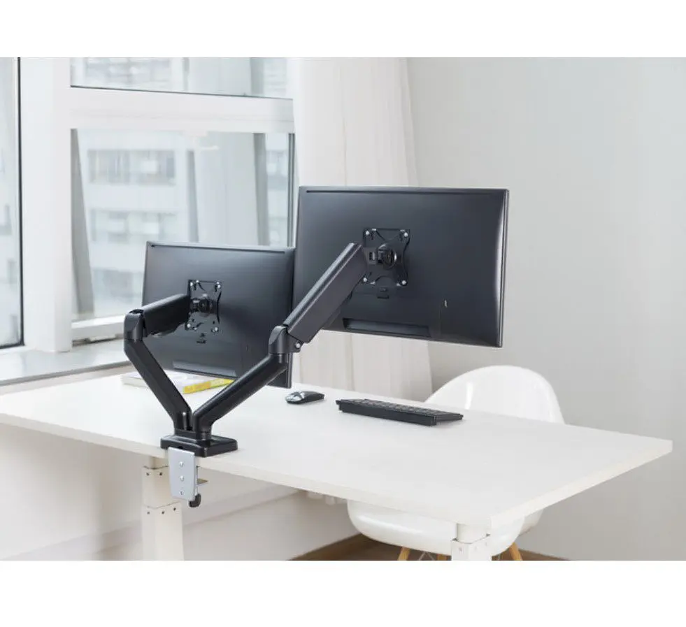Настольный кронштейн для двух мониторов 17-32 дюйма OfficePro OPSMA-502 Black - фото 10