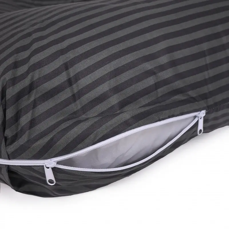 Подушка для беременных и отдыха MirSon U-образная №5031 Color Line Stripe Black 140х75х20 см черная (2200010969924) - фото 3