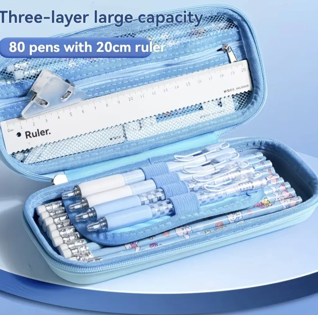 Пенал шкільний блакитний 3D Стіч Stitch - фото 2