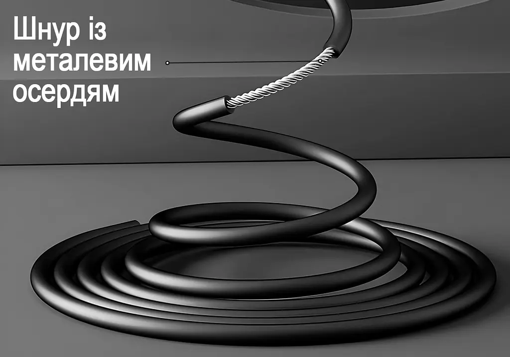 Скоростная скакалка со счетчиком EasyFit черный-серый (EF-1916-GY) - фото 3