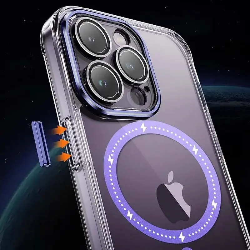 Чохол TPU+PC Colorful with MagSafe для Apple iPhone 13 Pro Max (6.7) Purple - фото 5