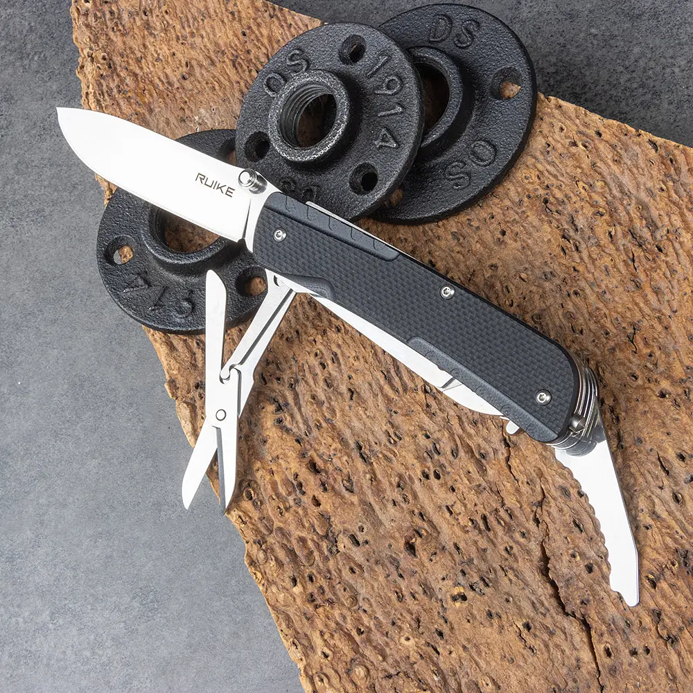 Багатофункціональний ніж Ruike Trekker LD51-B, (8.5 см) 12C27 / G10 чорний, 23 інстр. - фото 3