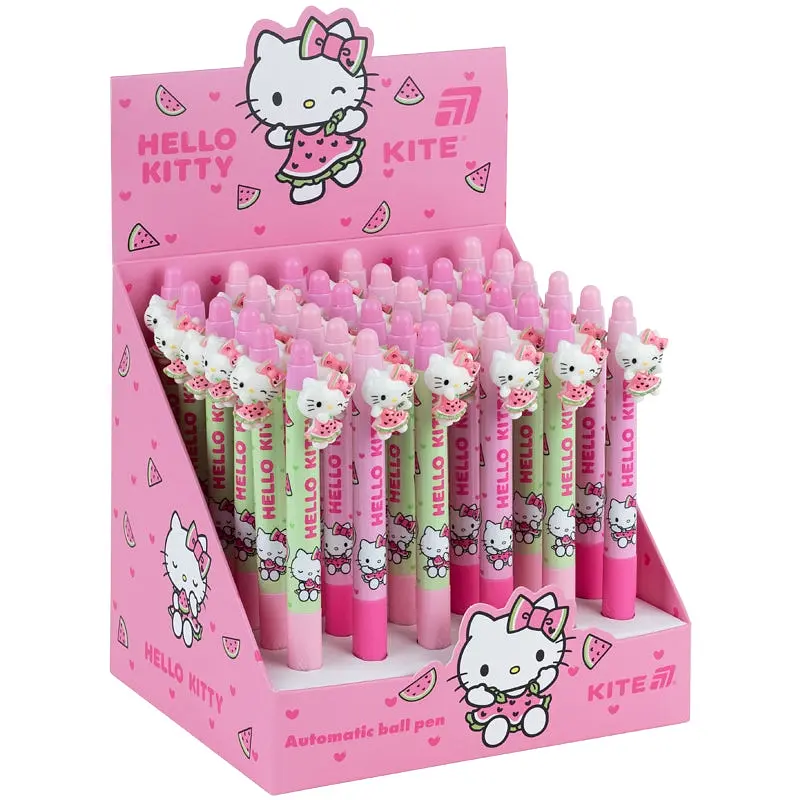 Ручка кулькова автоматична з фігуркою Kite Hello Kitty синя упаковка 36 шт. (HK26-393) - фото 4