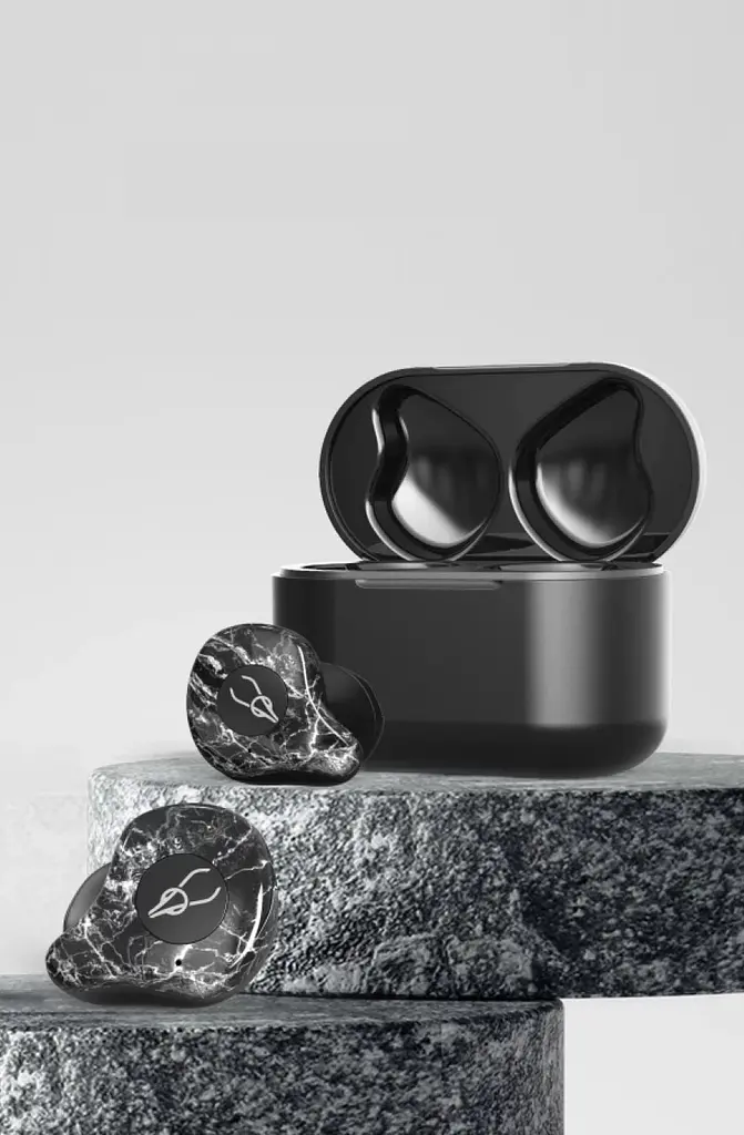Беспроводные Bluetooth наушники Sabbat X12 Ultra Advanced stone с поддержкой aptX черно-серые - фото 4